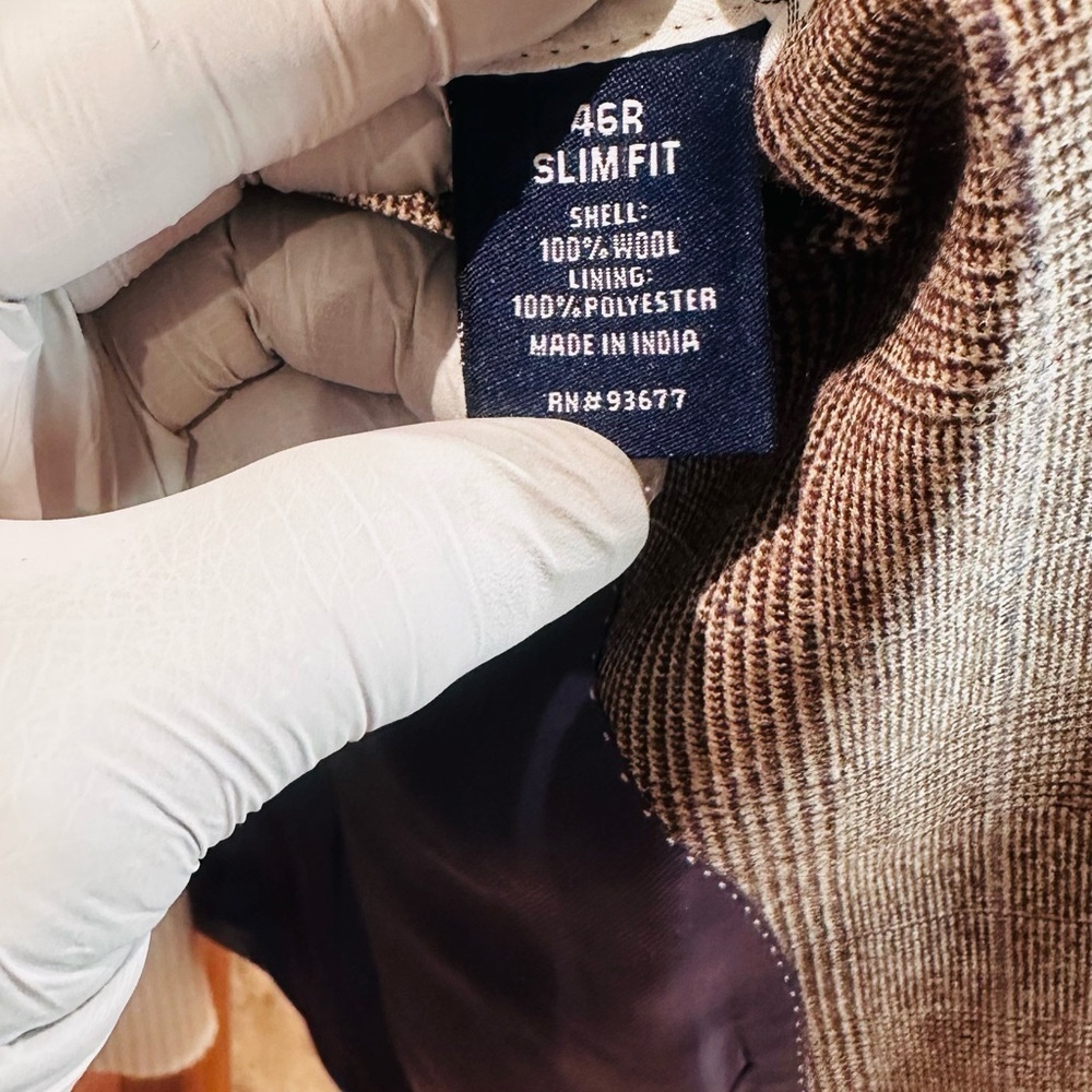 Stanfford Ticket Pocket Houndstooth Sport Jacket. - Picture 4 of 10